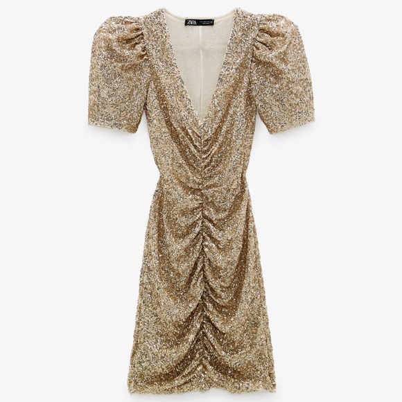 Zara limited edition sequin draped dress - Picture 10 of 13